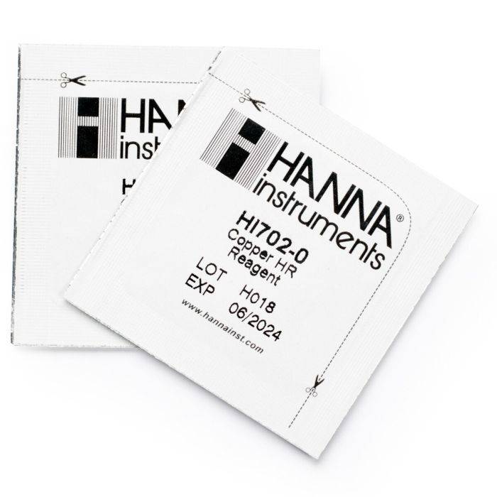 hanna instruments copper high-range reagents (25 tests) - hi702-25 - cradle coast pet & aquarium