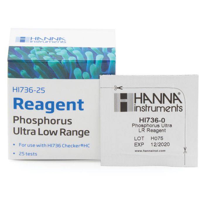 hanna instruments marine ultra low-range phosphorus reagent (25 tests) - hi736-25 - cradle coast pet & aquarium