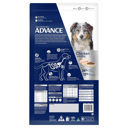 Advance|Healthy Ageing Medium Breed Chicken with Rice Dry Dog Food|Cradle Coast Pet & Aquarium
