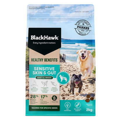Black Hawk|Healthy Benefits Sensitive Skin & Gut Adult Dry Dog Food|Cradle Coast Pet & Aquarium