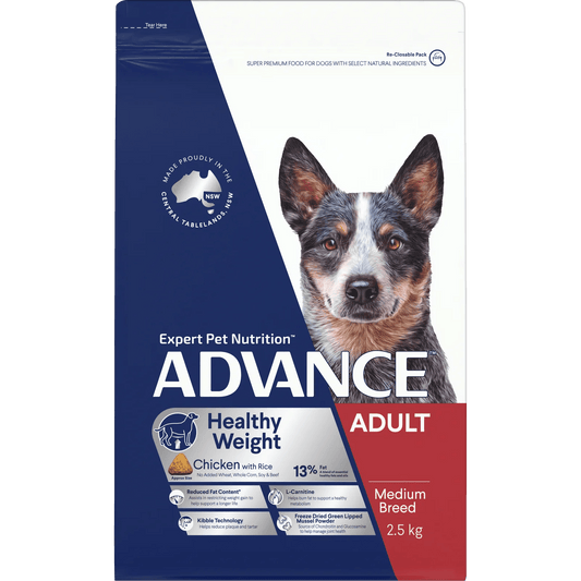 Advance|Healthy Weight Medium Breed Chicken with Rice Dry Dog Food|Cradle Coast Pet & Aquarium