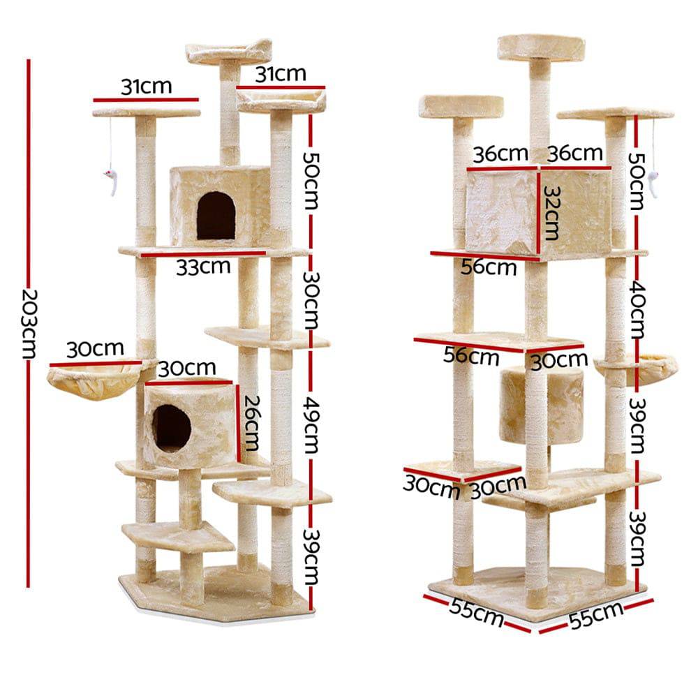 i.pet 203cm cat scratching post - cradle coast pet & aquarium