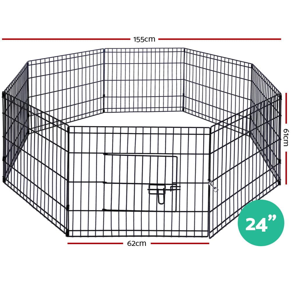 i.pet 24" 8 panel pet playpen - cradle coast pet & aquarium