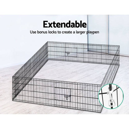 i.Pet 24" 8 Panel Pet Playpen - Cradle Coast Pet & Aquarium