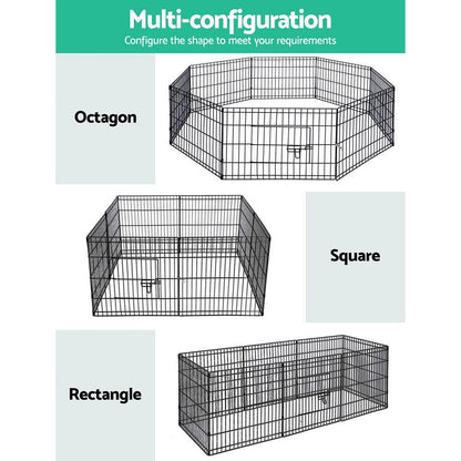 i.Pet 24" 8 Panel Pet Playpen - Cradle Coast Pet & Aquarium