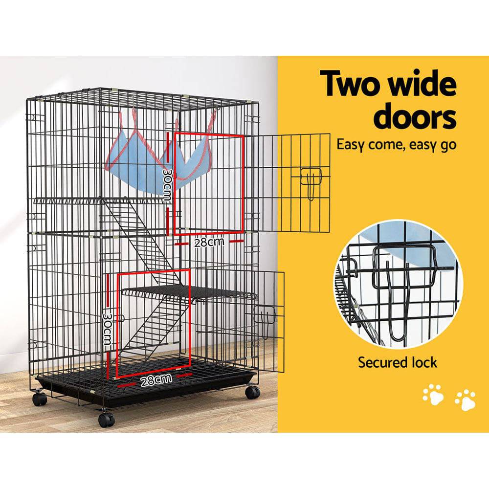 i.pet 3 level indoor pet hutch 100cm - cradle coast pet & aquarium