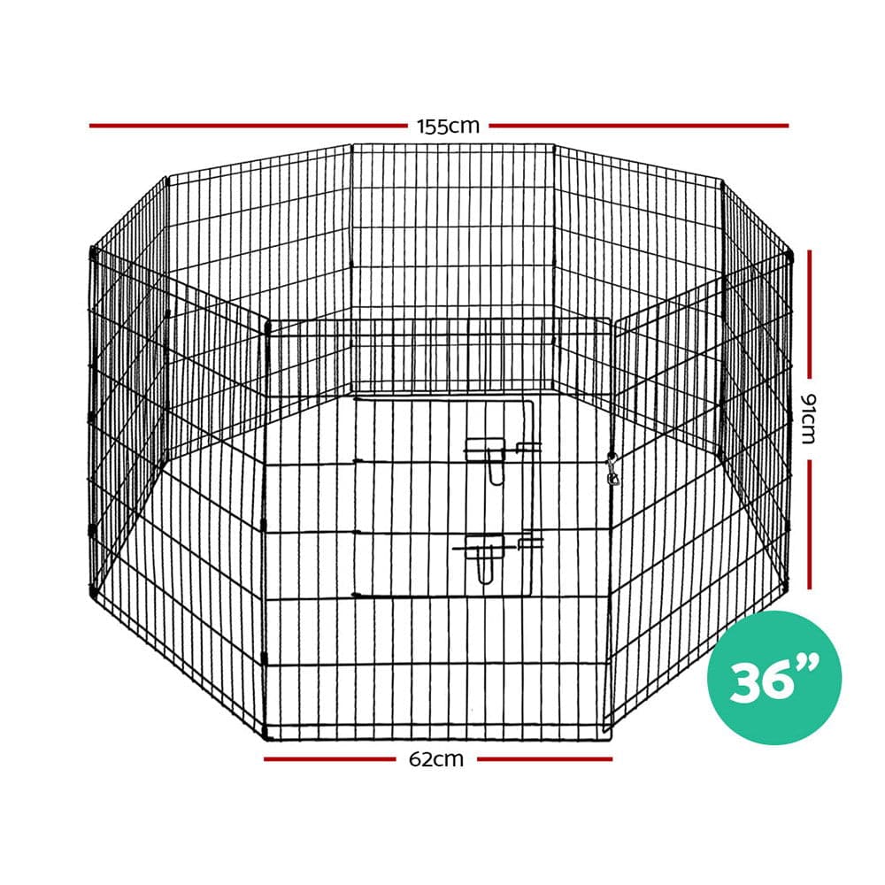 i.pet 36" 8 panel pet playpen - cradle coast pet & aquarium