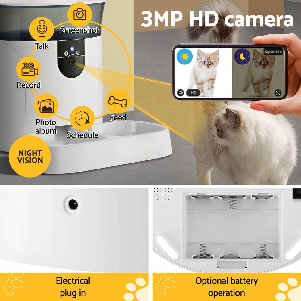 i.pet automatic smart pet 7l with wifi & camera - cradle coast pet & aquarium