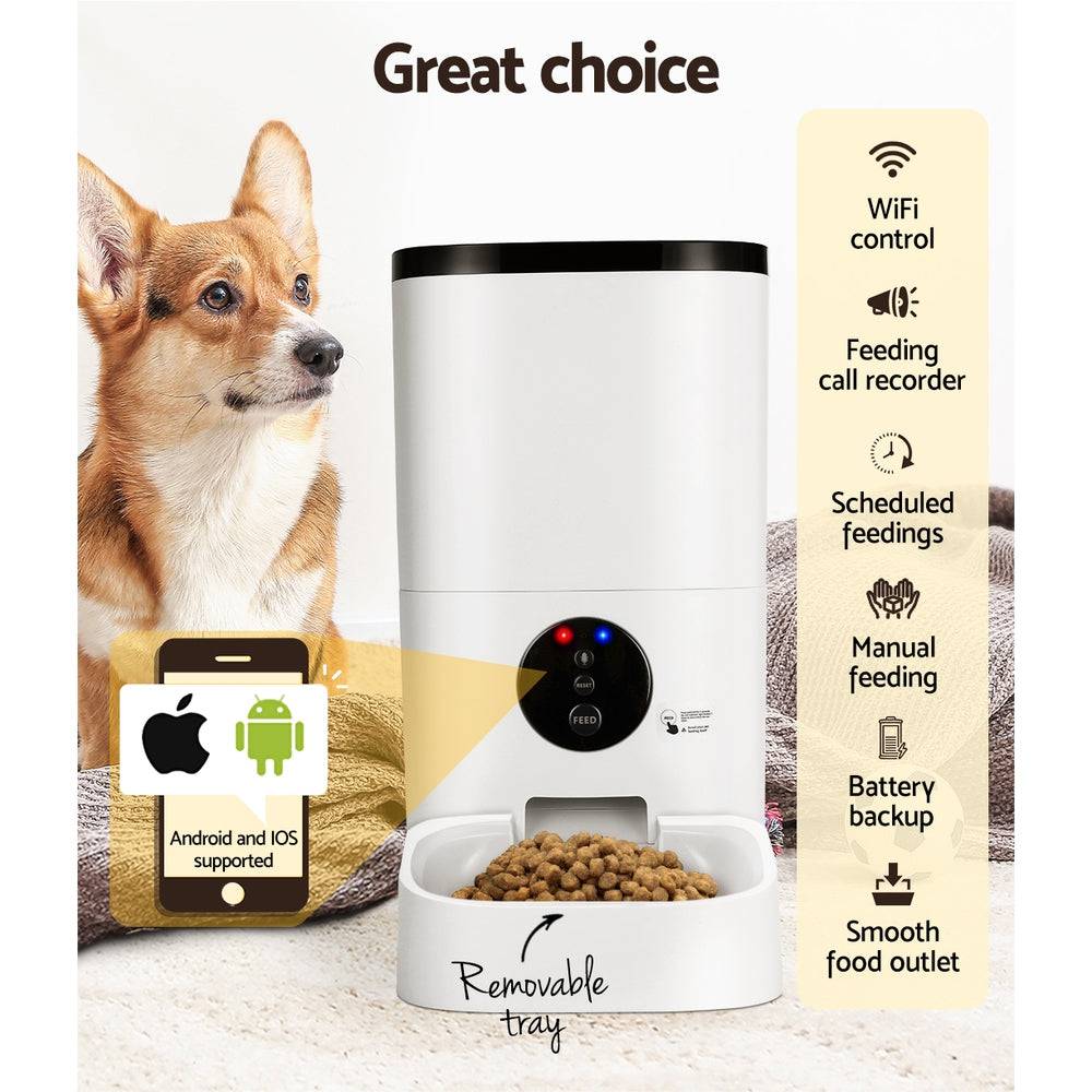 i.pet automatic smart pet feeder 6l with wifi - cradle coast pet & aquarium