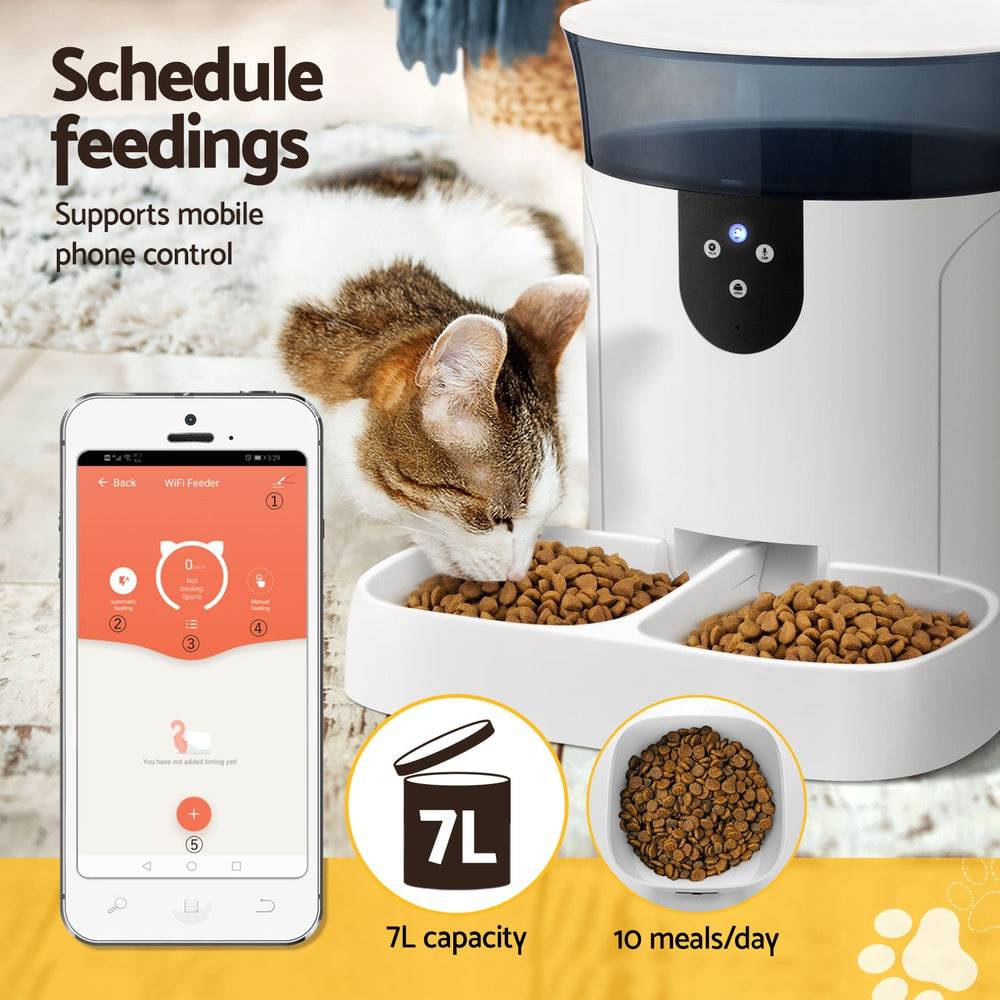 i.pet automatic smart pet feeder 7l with wifi - cradle coast pet & aquarium