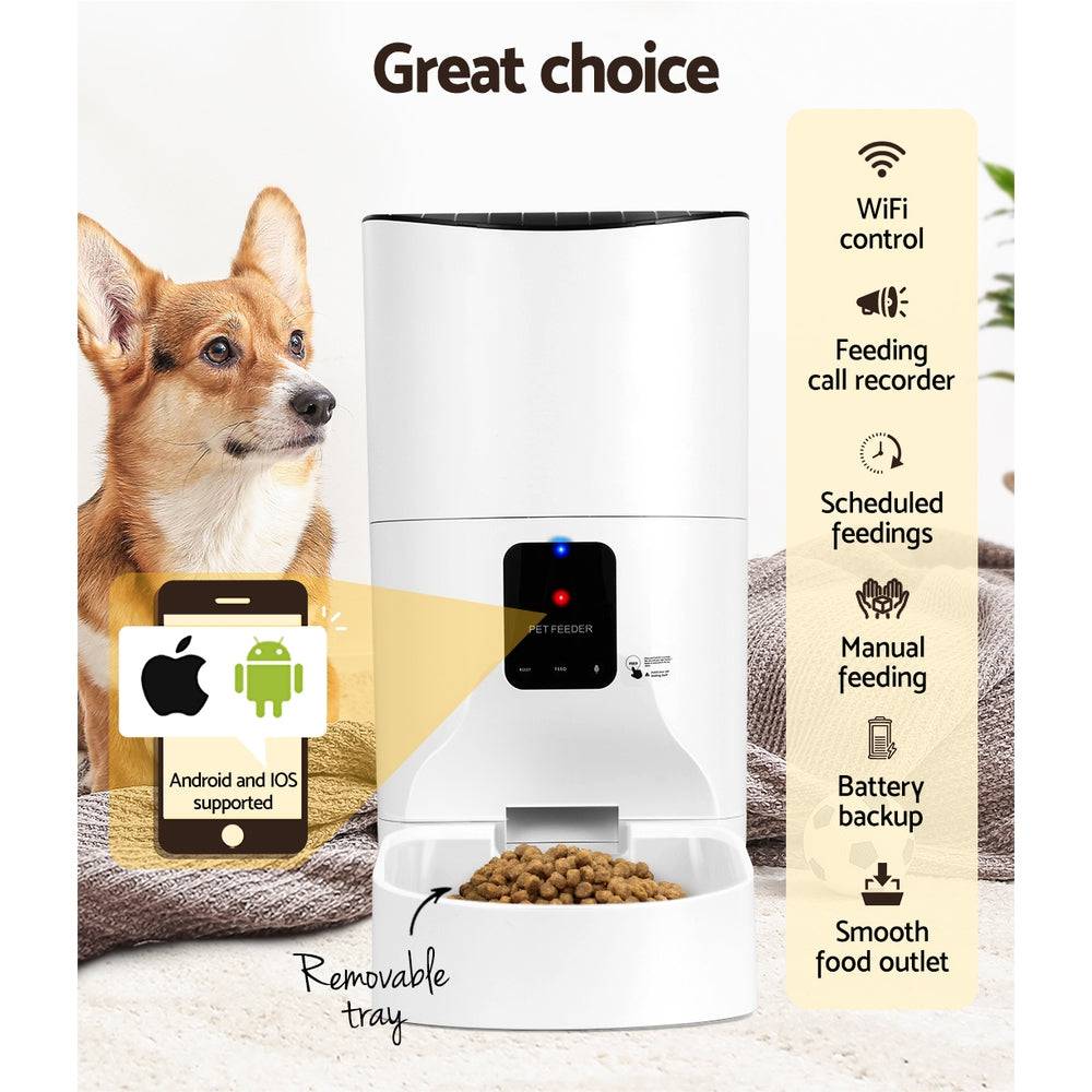 i.pet automatic smart pet feeder 9l wifi - cradle coast pet & aquarium