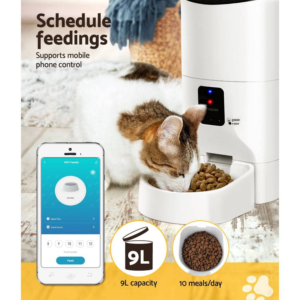 i.pet automatic smart pet feeder 9l wifi - cradle coast pet & aquarium