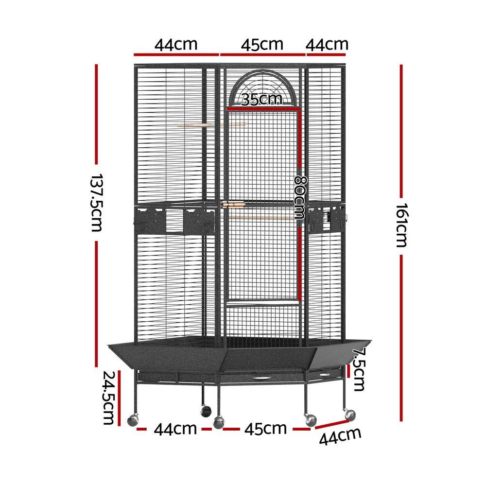 i.pet bird cage 161cm corner parrot aviary - cradle coast pet & aquarium