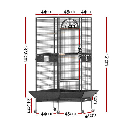 i.Pet Bird Cage 161cm Corner Parrot Aviary - Cradle Coast Pet & Aquarium