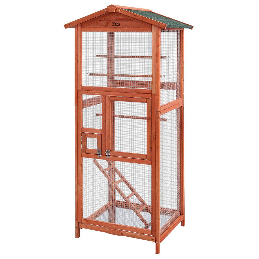 i.pet bird cage 72cm x 60cm x 168cm pet cages large aviary parrot carrier travel canary wooden xl - cradle coast pet & aquarium