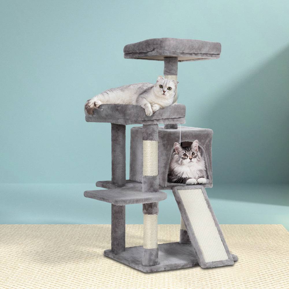 i.pet cat tree 103cm tower scratching post - cradle coast pet & aquarium