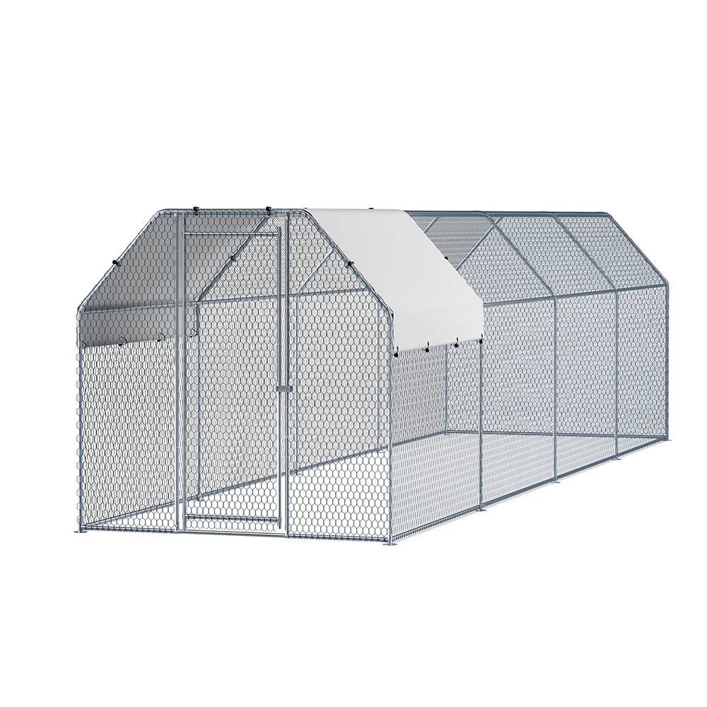 i.pet chicken coop 2x8x2m galvanised steel - cradle coast pet & aquarium