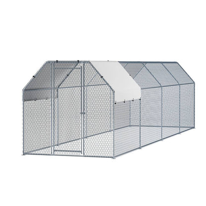 i.Pet Chicken Coop 2x8x2m Galvanised Steel - Cradle Coast Pet & Aquarium