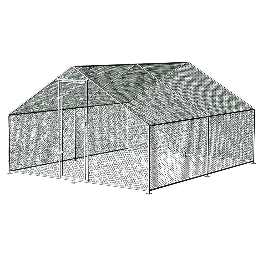 i.pet chicken coop cage 3x4x2m galvanised steel - cradle coast pet & aquarium