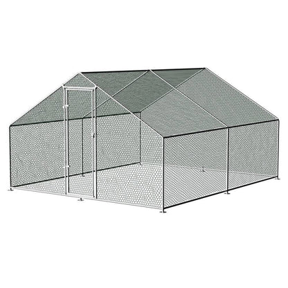 i.Pet Chicken Coop Cage 3x4x2m Galvanised Steel - Cradle Coast Pet & Aquarium