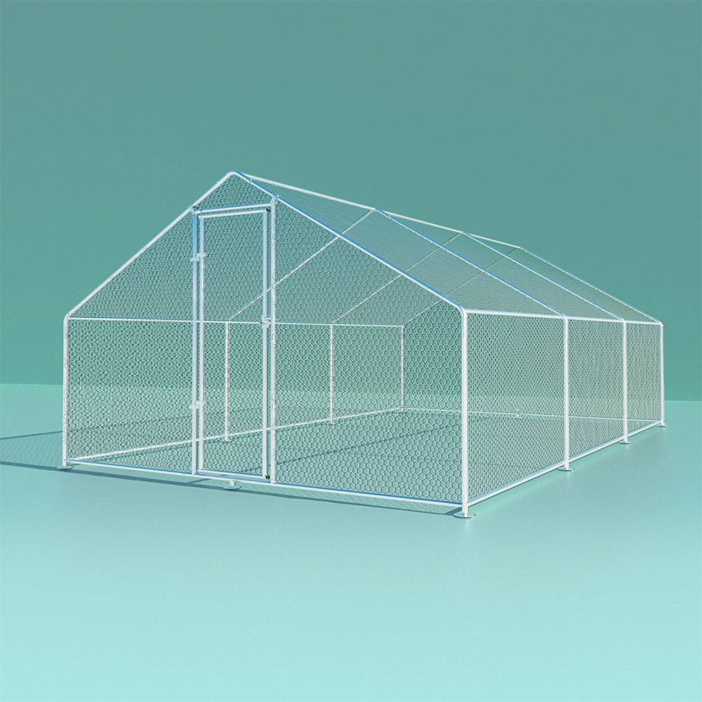 i.pet chicken coop cage 3x6x2m galvanised steel - cradle coast pet & aquarium