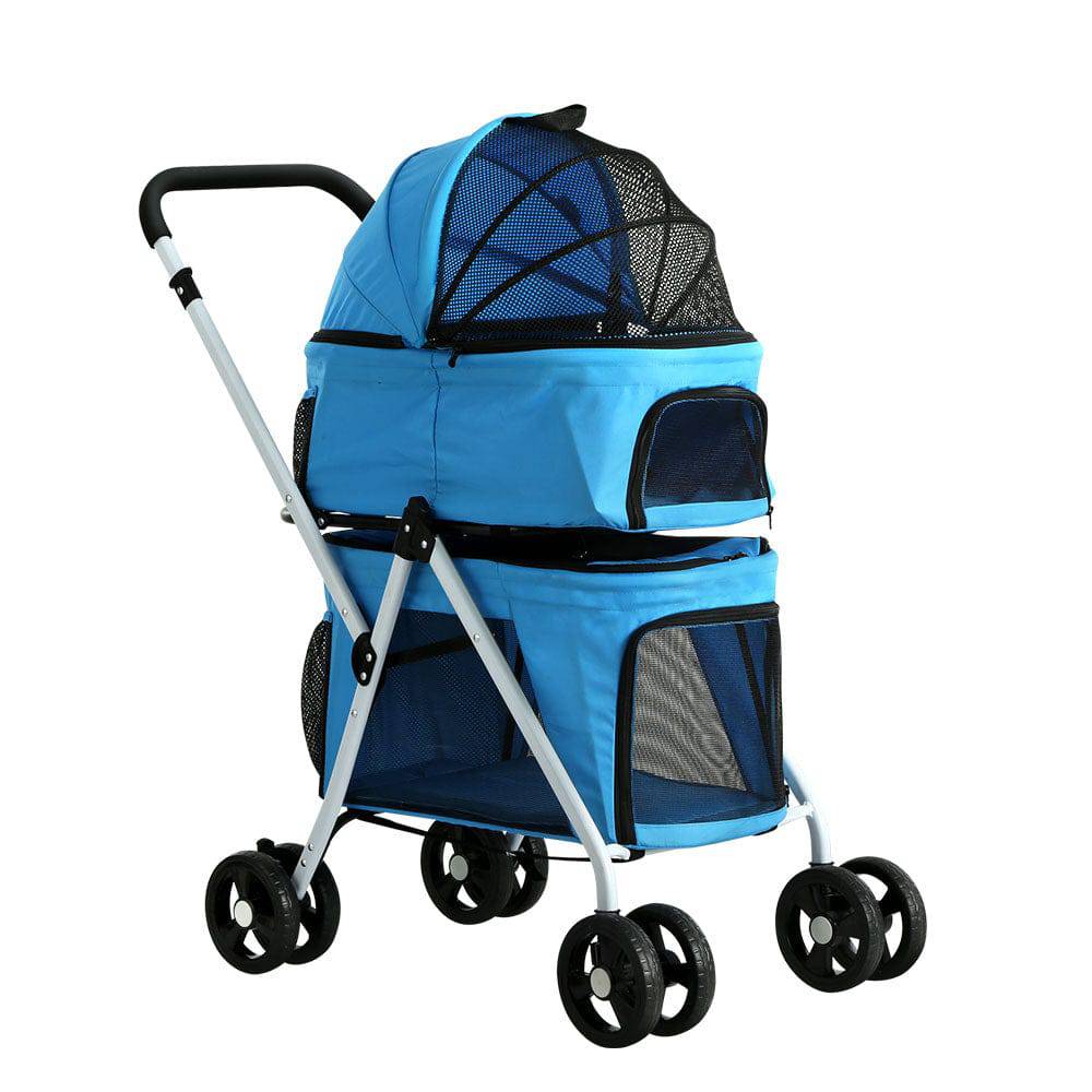 i.pet foldable double pet stroller - cradle coast pet & aquarium