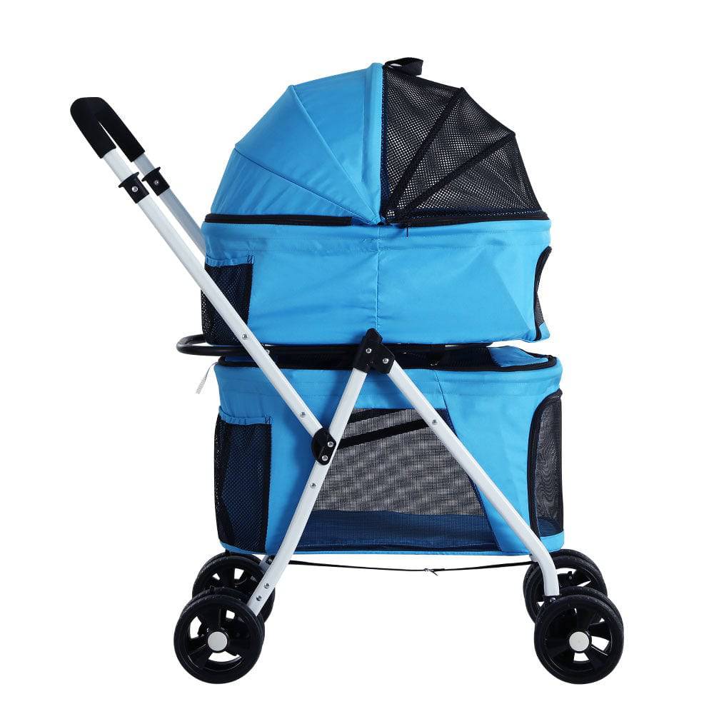 i.pet foldable double pet stroller - cradle coast pet & aquarium