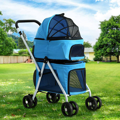 i.Pet Foldable Double Pet Stroller - Cradle Coast Pet & Aquarium