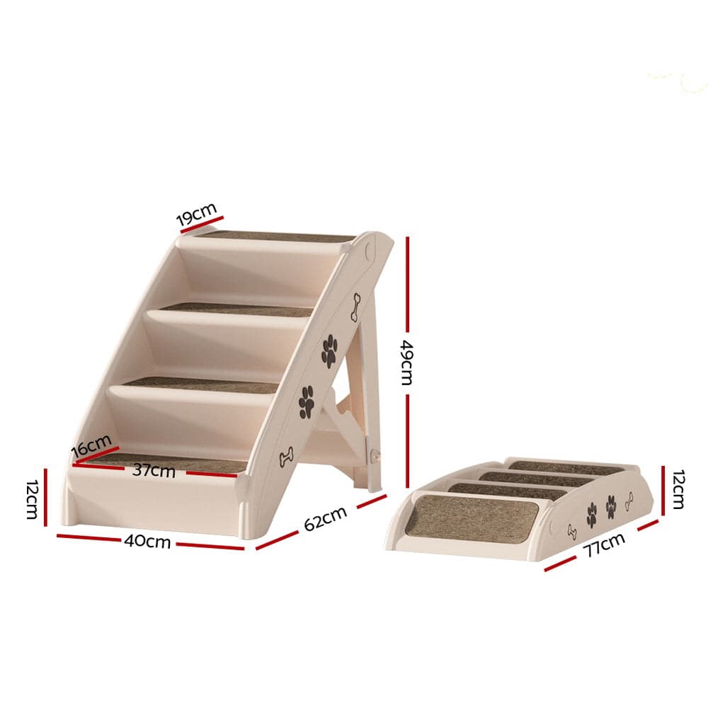 i.pet foldable pet stairs - beige - cradle coast pet & aquarium