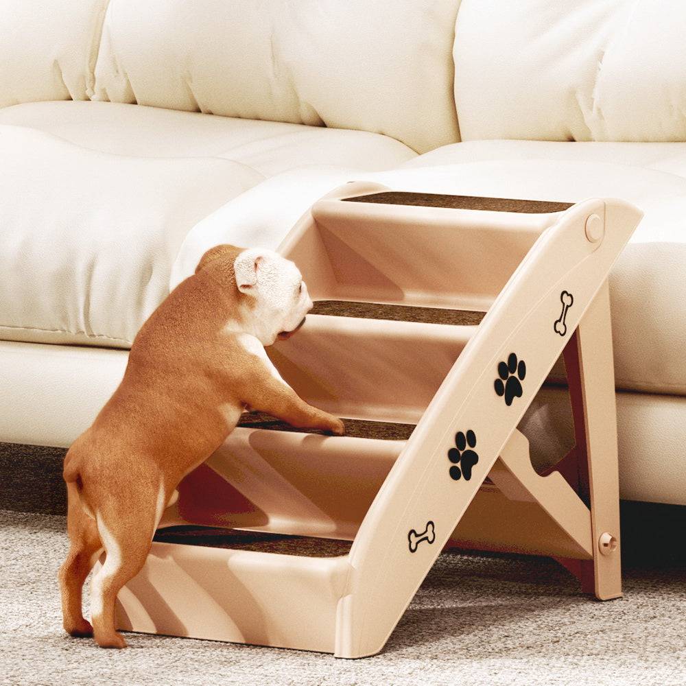 i.pet foldable pet stairs - beige - cradle coast pet & aquarium