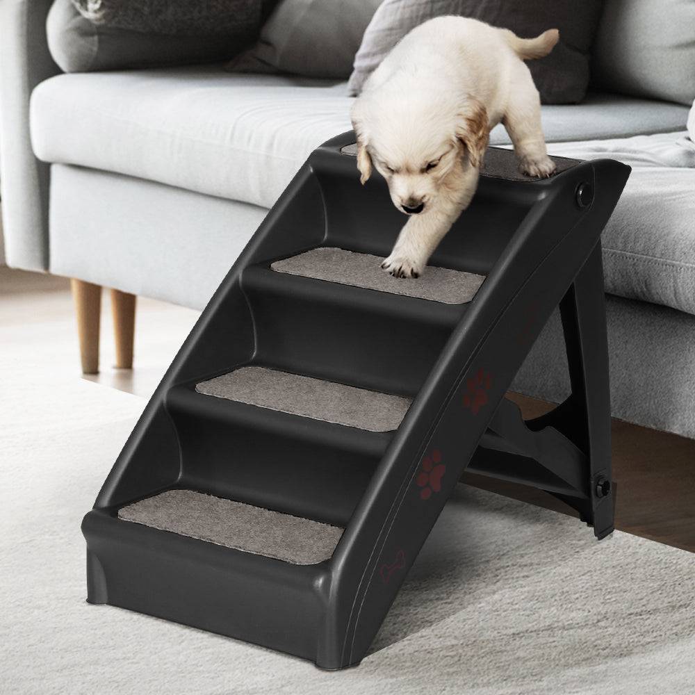 i.pet foldable pet stairs - black - cradle coast pet & aquarium