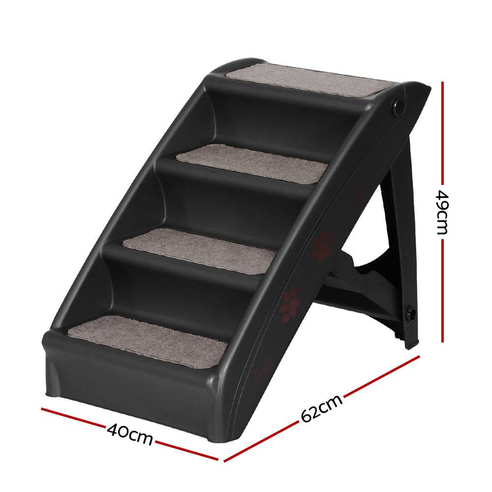 i.pet foldable pet stairs - black - cradle coast pet & aquarium