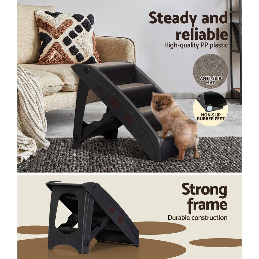 i.pet foldable pet stairs - black - cradle coast pet & aquarium