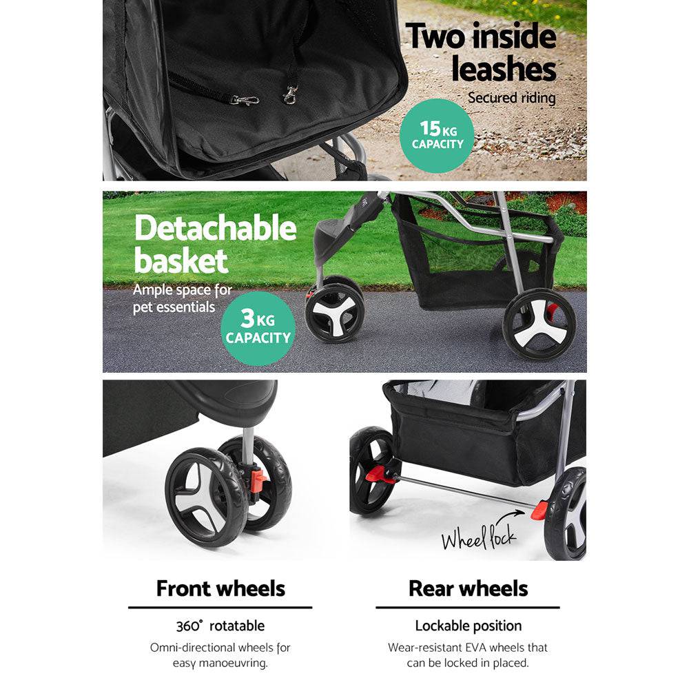 i.pet foldable pet stroller - cradle coast pet & aquarium