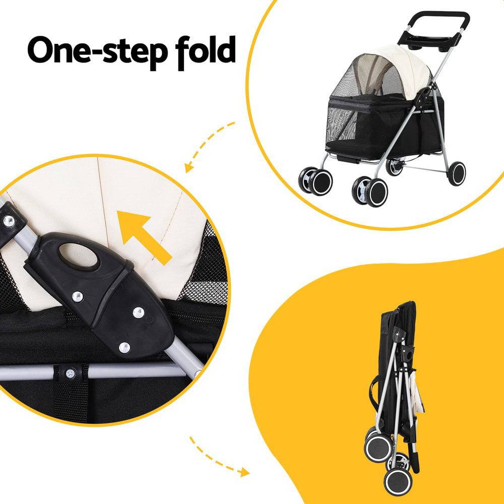 i.pet foldable trave pet stroller - cradle coast pet & aquarium