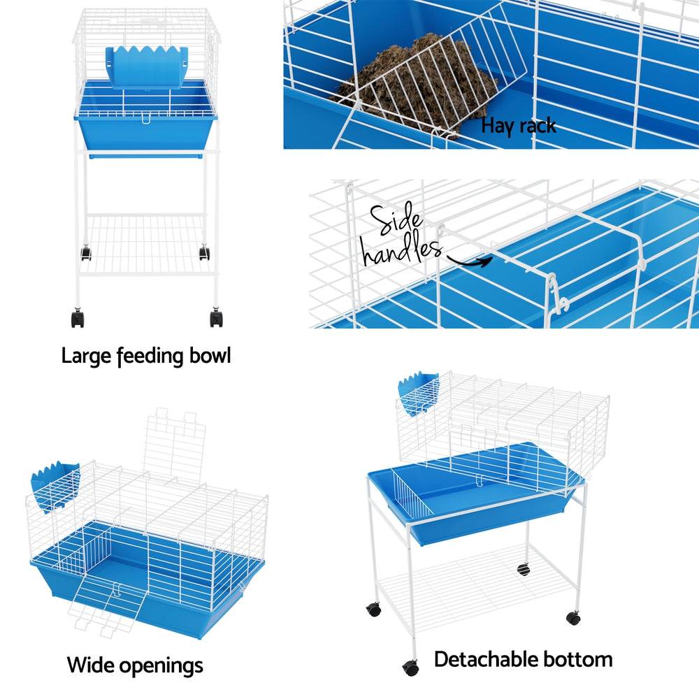 i.pet indoor pet cage blue - 88cm - cradle coast pet & aquarium