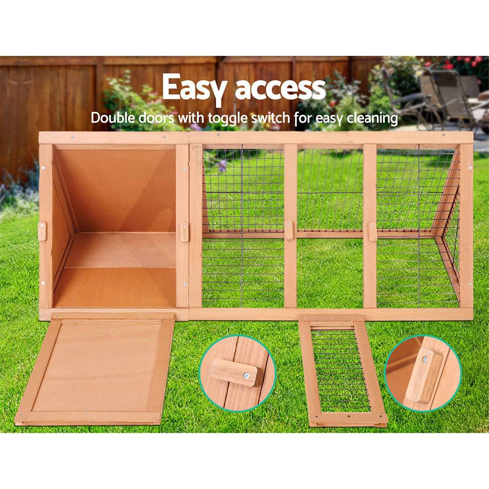 i.pet wooden small animal hutch 119cm - cradle coast pet & aquarium