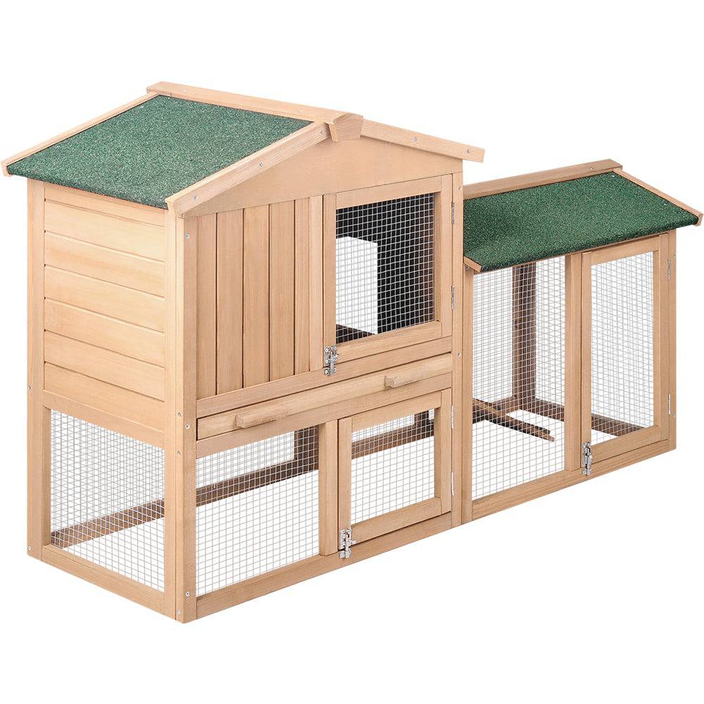 i.pet wooden small animal hutch 138cm - cradle coast pet & aquarium