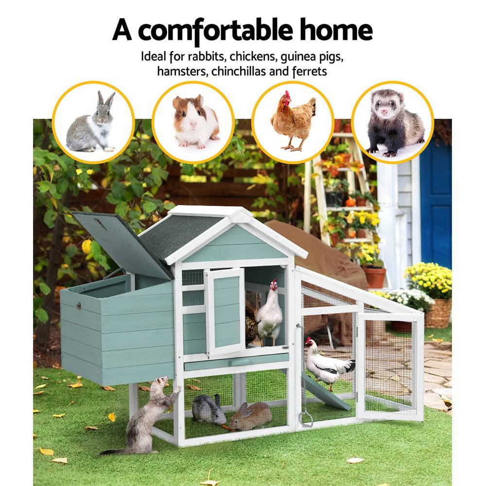 i.pet wooden small animal hutch 150cm - cradle coast pet & aquarium