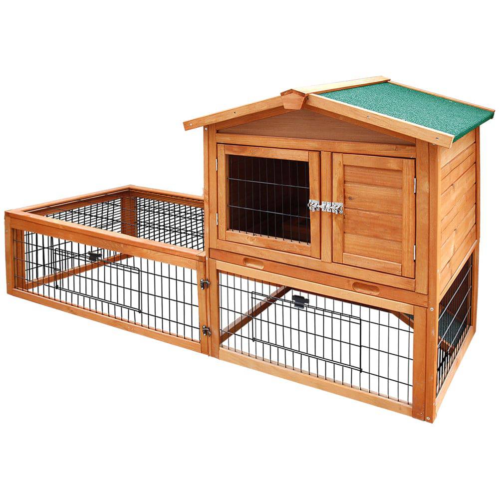 i.pet wooden small animal hutch 155cm - cradle coast pet & aquarium