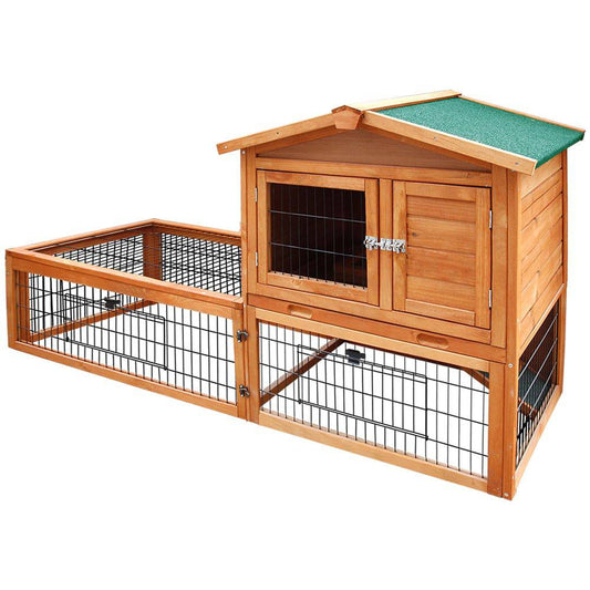 i.Pet Wooden Small Animal Hutch 155cm - Cradle Coast Pet & Aquarium