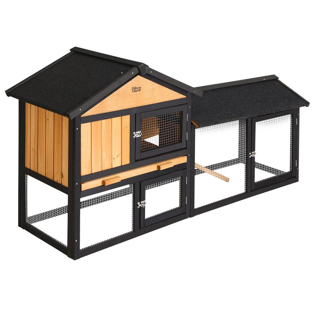 i.pet wooden small animal hutch 165cm - cradle coast pet & aquarium