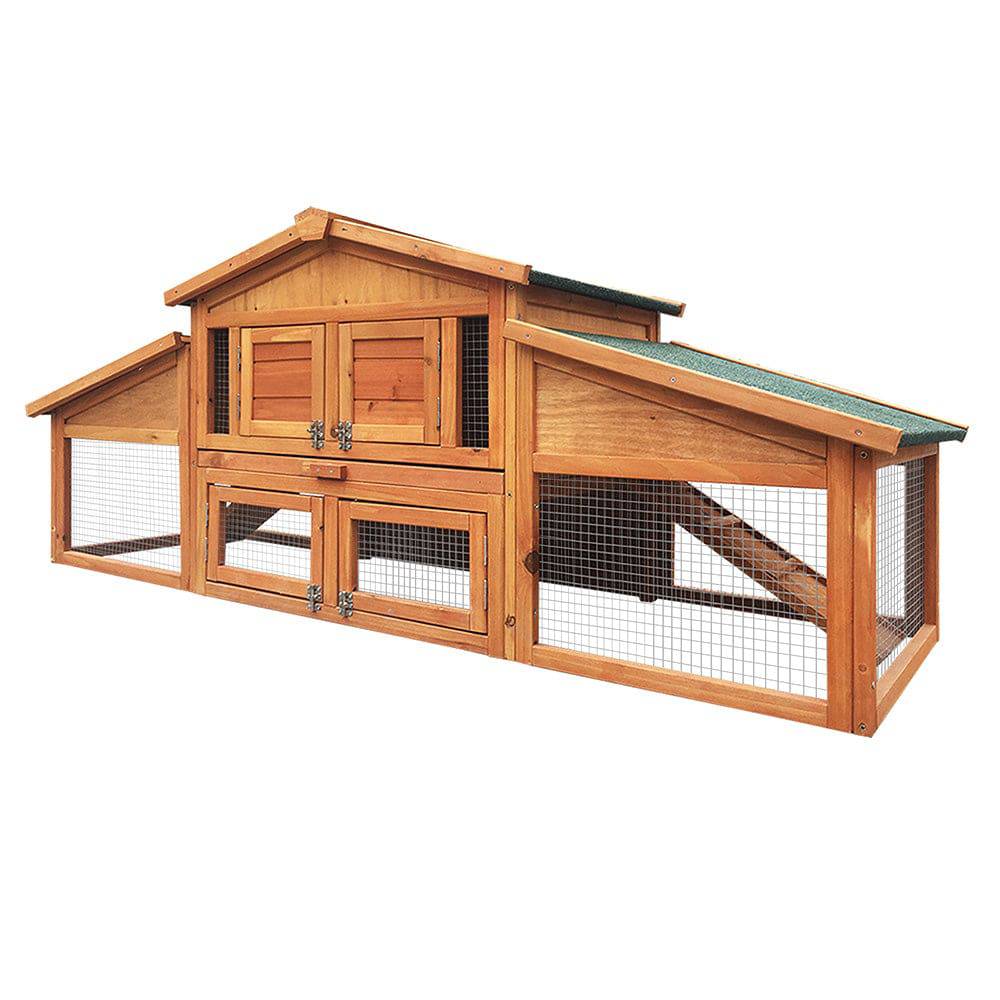 i.pet wooden small animal hutch 169cm - cradle coast pet & aquarium