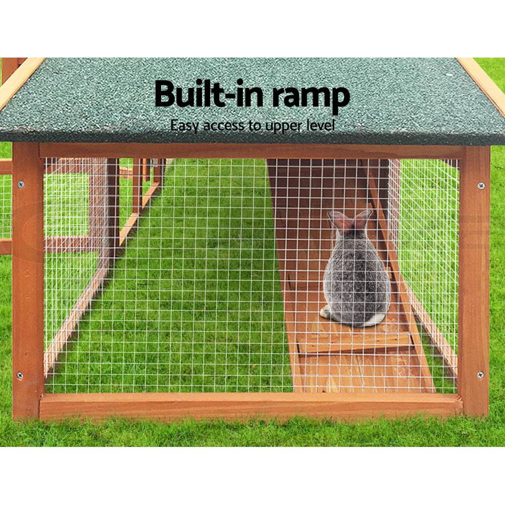 i.pet wooden small animal hutch 169cm - cradle coast pet & aquarium