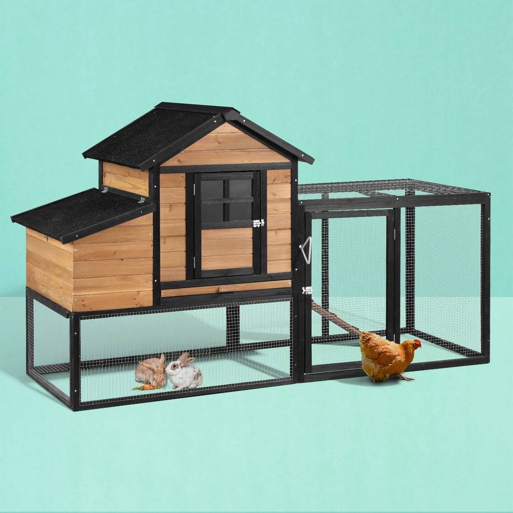 i.pet wooden small animal hutch 192cm - cradle coast pet & aquarium