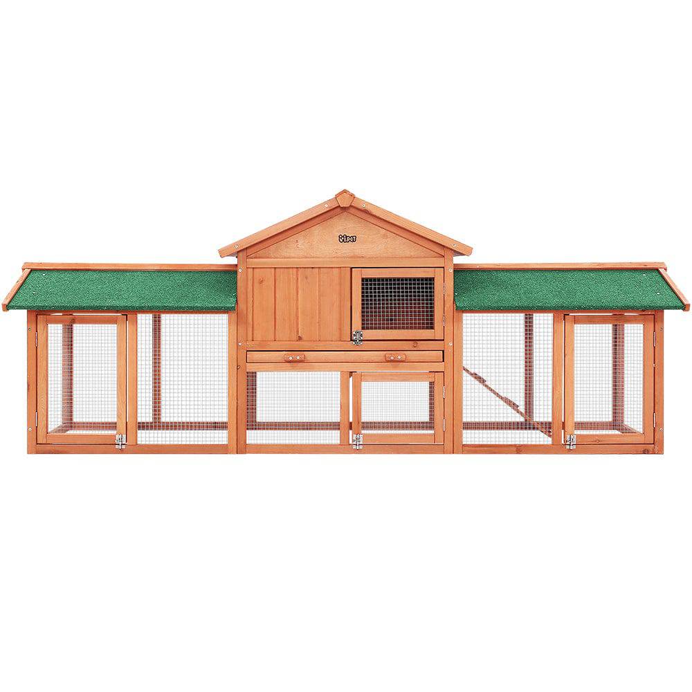 i.pet wooden small animal hutch 220cm - cradle coast pet & aquarium