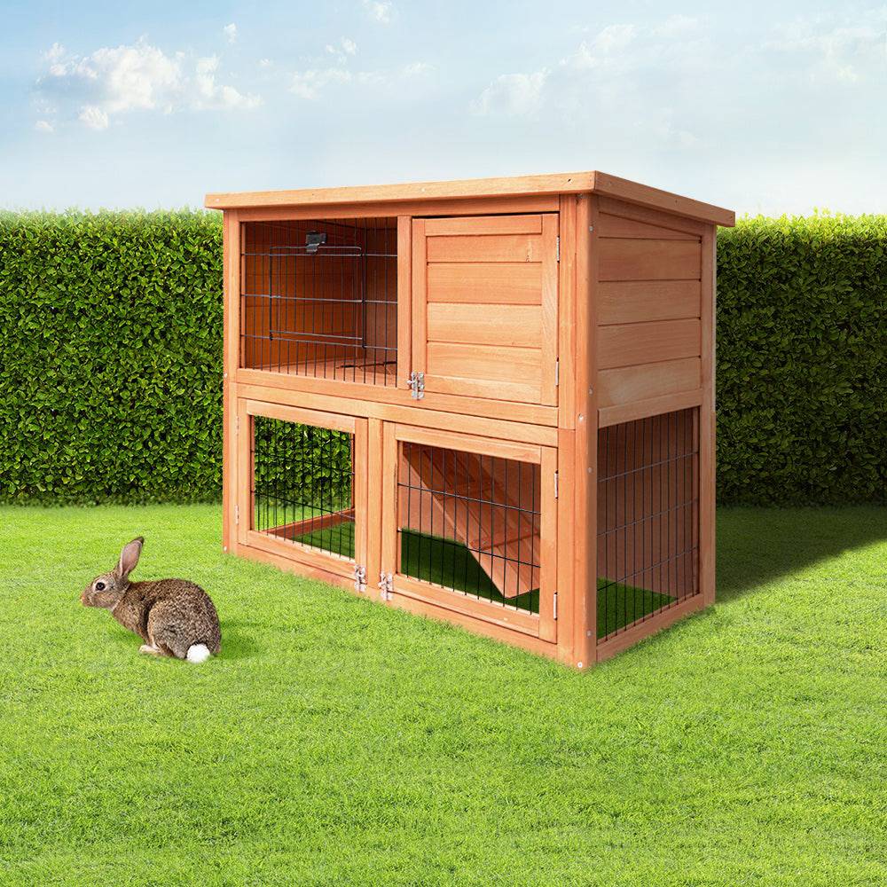 i.pet wooden small animal hutch 88cm - cradle coast pet & aquarium