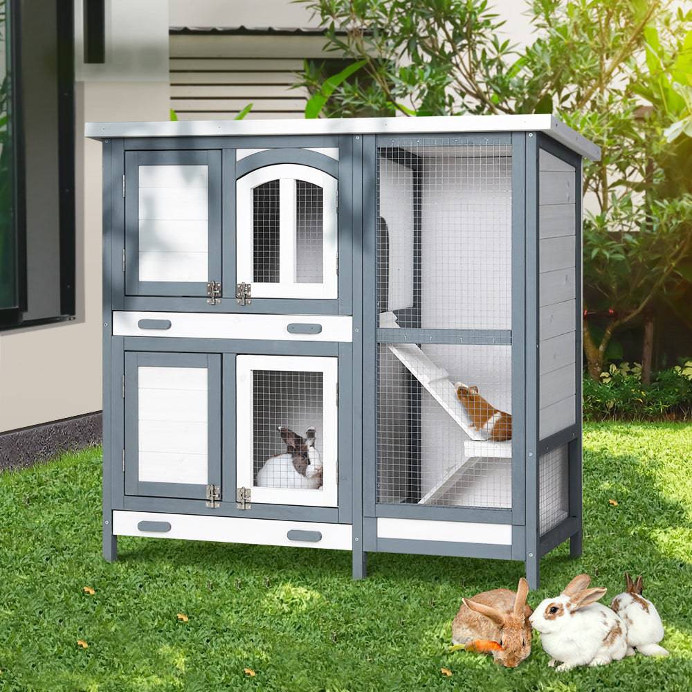 i.pet wooden small animal hutch 98cm - cradle coast pet & aquarium