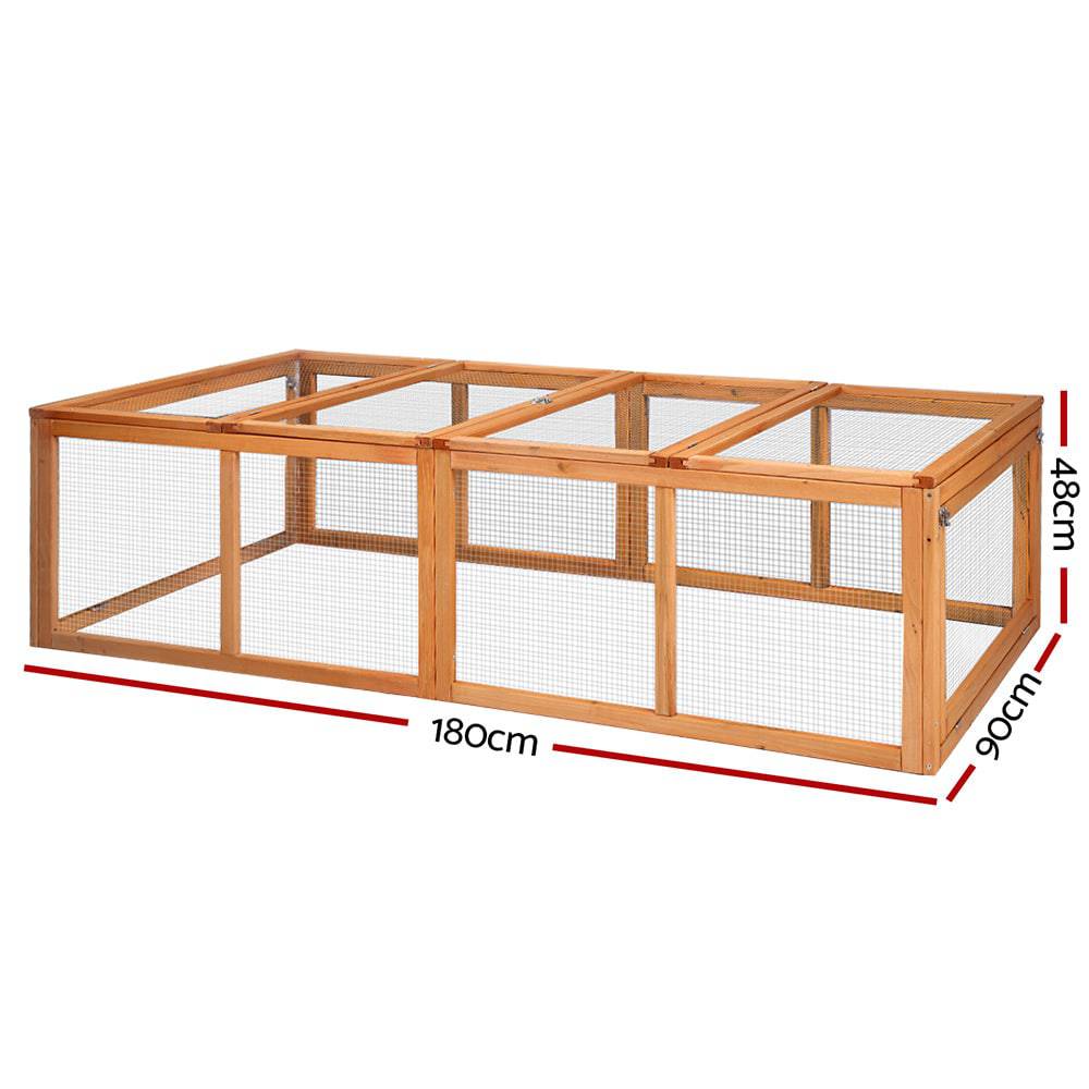 i.pet wooden small animal hutch extension 180cm - cradle coast pet & aquarium