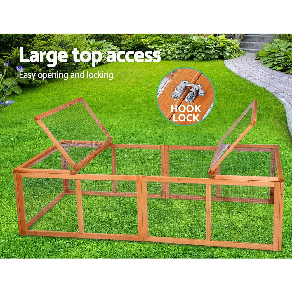 i.pet wooden small animal hutch extension 180cm - cradle coast pet & aquarium